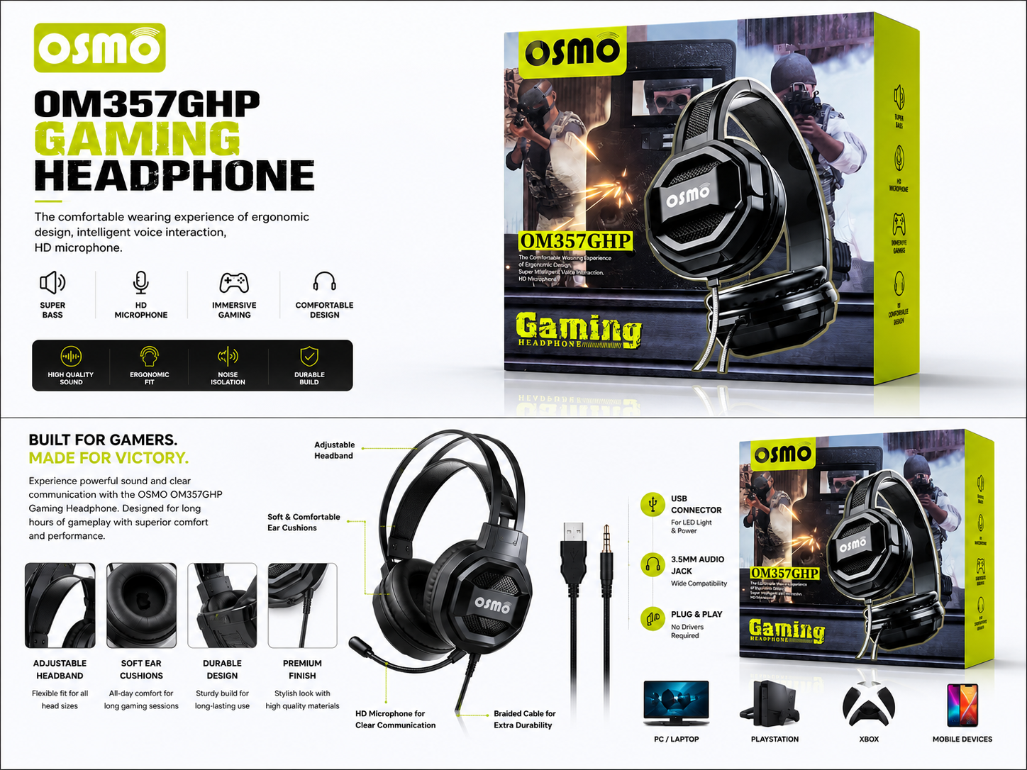 OSMO OM357GHP GAMING HEADPHONE